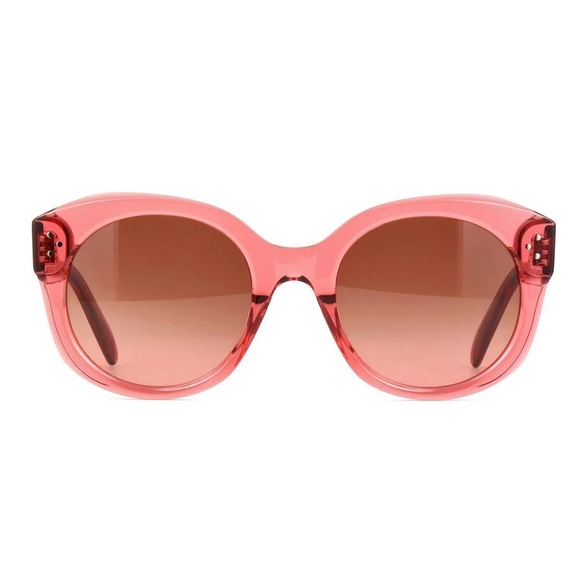 CELINE PINK BORDEAUX GRADIENT OVERSIZED ACETATE UNISEX SUNGLASSES CL40186I - Picture 3 of 8